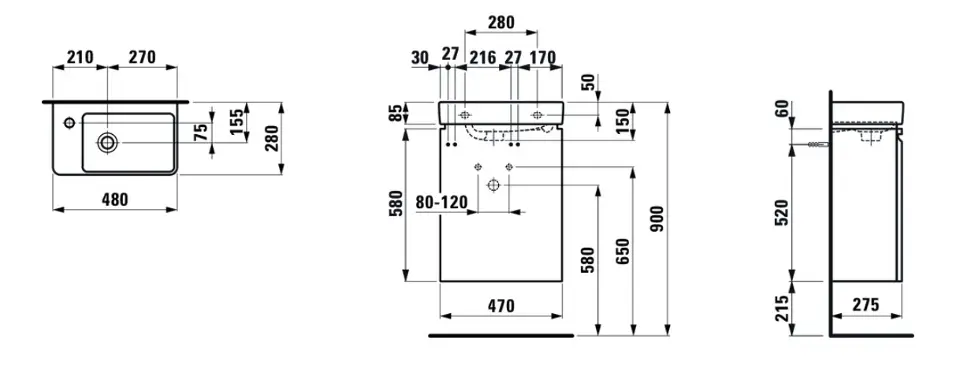 Laufen - Pro S - Mosdószekrény - H8629644631041 – 2. kép