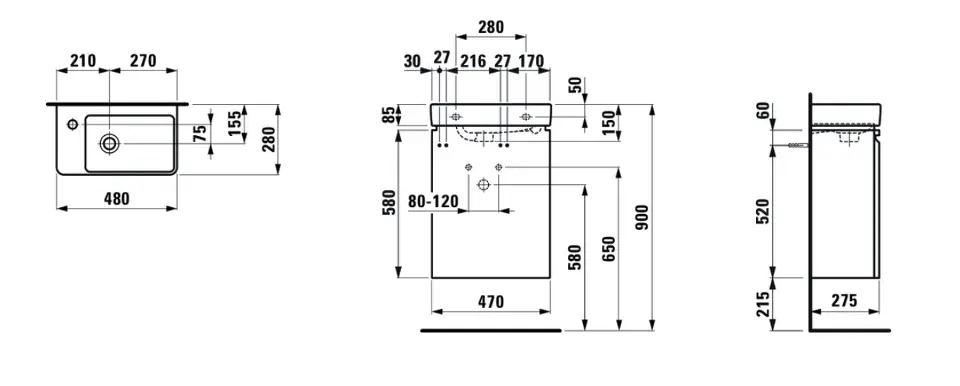 Laufen - Pro S - Mosdószekrény - H8629654751041 – 2. kép
