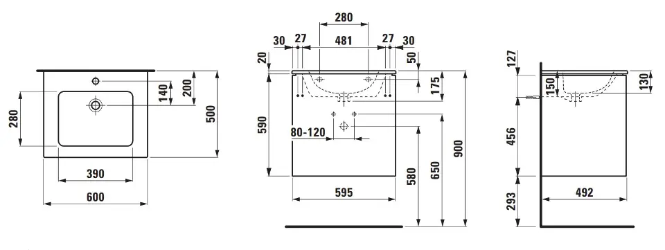 Laufen - Pro S - Mosdószekrény - H8649602621041 – 2. kép