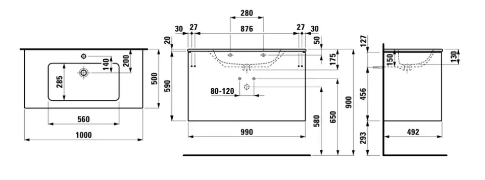 Laufen - Pro S - Mosdószekrény - H8649622601041 – 2. kép