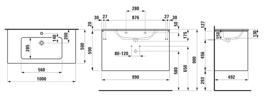 Laufen - Pro S - Mosdószekrény - H8649622621041 – 2. kép