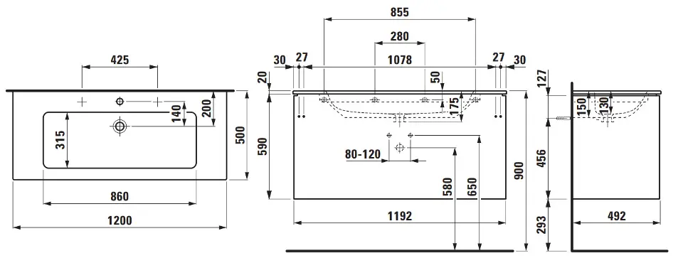 Laufen - Pro S - Mosdószekrény - H8649632621041 – 2. kép