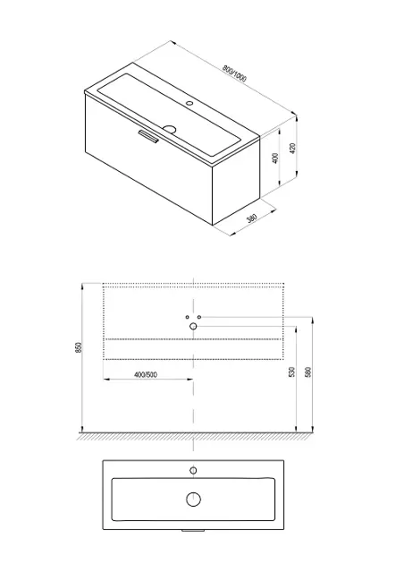 Ravak - Clear II - Mosdószekrény - X000001643 – 2. kép