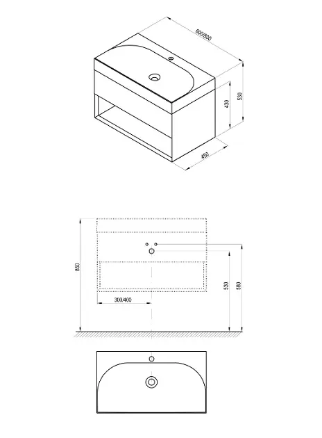 Ravak - Lite - Mosdószekrény - X000001858 – 2. kép