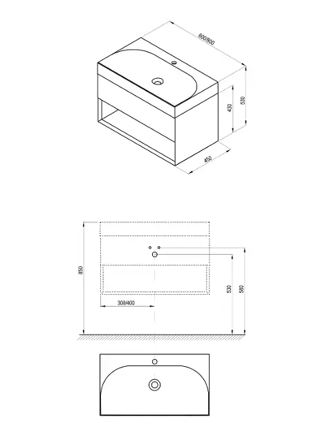 Ravak - Lite - Mosdószekrény - X000001866 – 2. kép