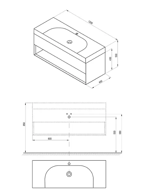 Ravak - Lite - Mosdószekrény - X000001871 – 2. kép