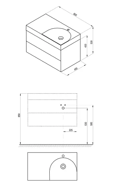Ravak - Lite - Mosdószekrény - X000001874 – 2. kép
