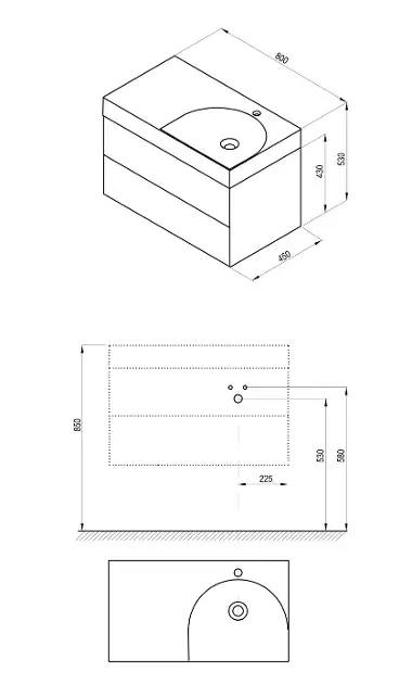 Ravak - Lite - Mosdószekrény - X000001876 – 2. kép