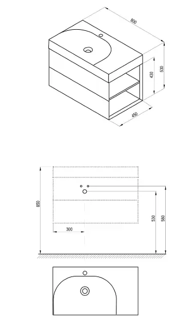 Ravak - Lite - Mosdószekrény - X000001885 – 2. kép