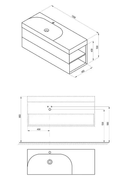 Ravak - Lite - Mosdószekrény - X000001894 – 2. kép