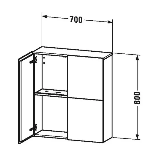 Duravit - L-Cube - Oldalszekrény - LC116701818 – 2. kép