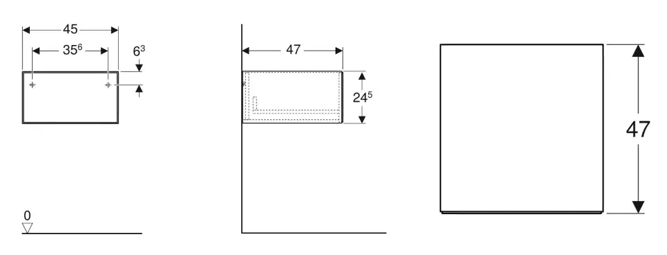 Geberit - ONE - Oldalszekrény - 505.078.00.1 – 2. kép