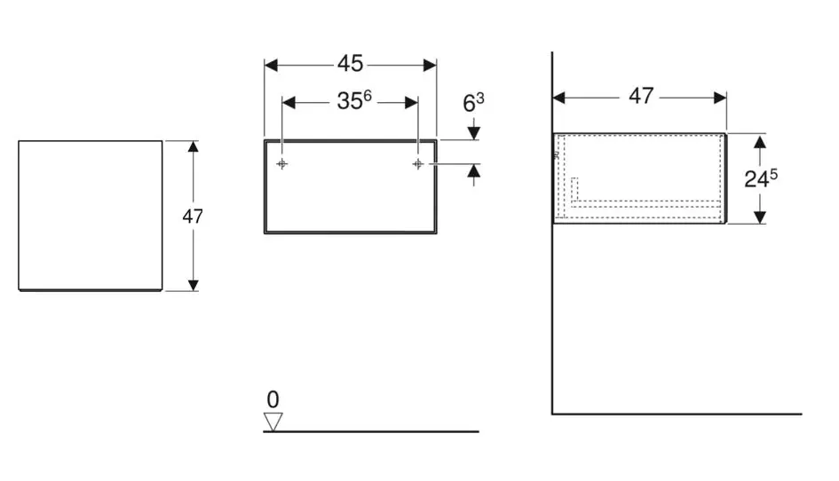 Geberit - ONE - Oldalszekrény - 505.078.00.3 – 2. kép