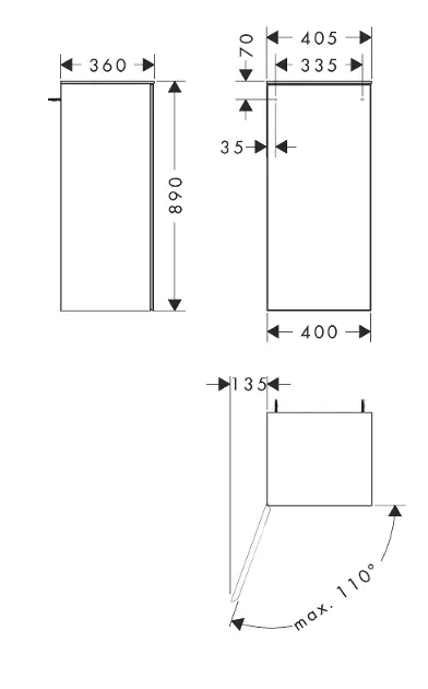 Hansgrohe - Xevolos E - Oldalszekrény - 54212390 – 2. kép
