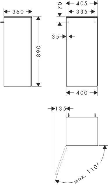 Hansgrohe - Xevolos E - Oldalszekrény - 54212660 – 2. kép