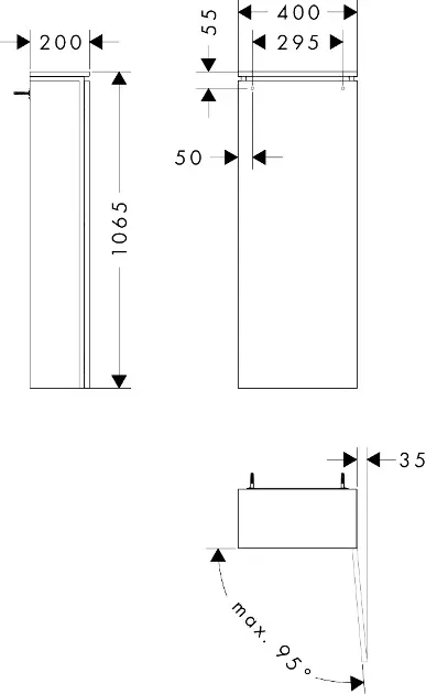 Hansgrohe - Xilesa E - Oldalszekrény - 54282550 – 2. kép