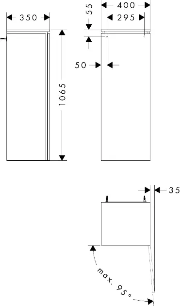 Hansgrohe - Xilesa E - Oldalszekrény - 54284550 – 2. kép