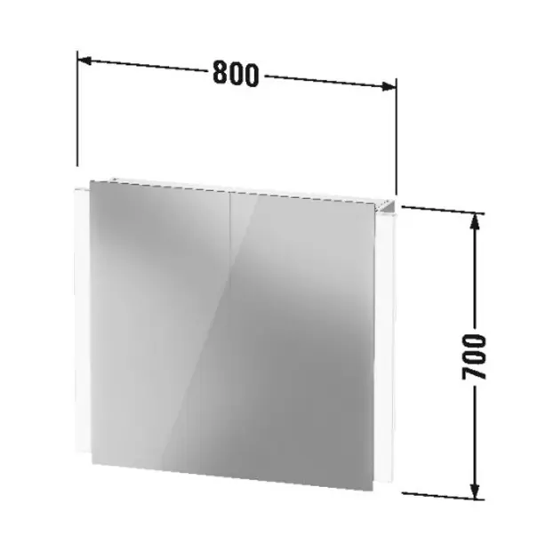 Duravit - Ketho.2 - Tükrös szekrény - K27136000001000 – 2. kép