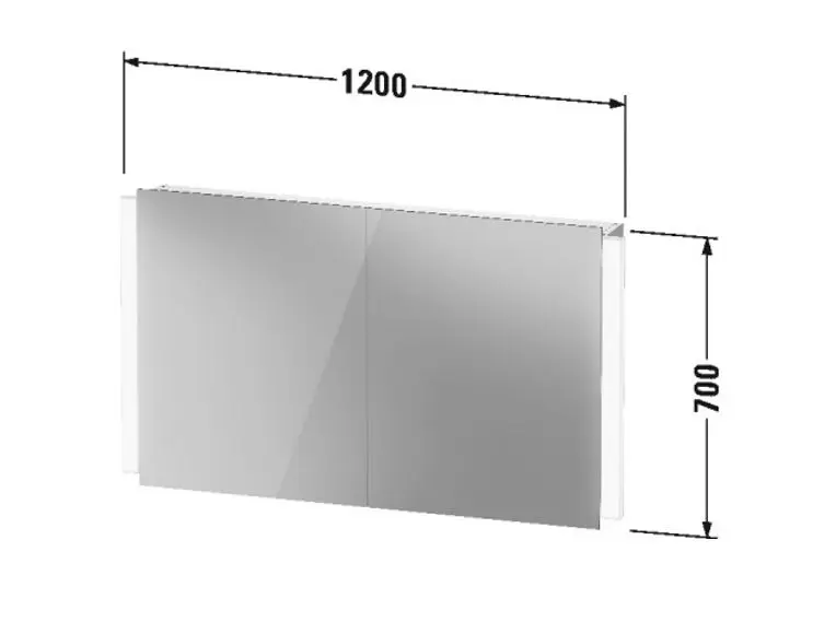 Duravit - Ketho.2 - Tükrös szekrény - K27138000001000 – 2. kép