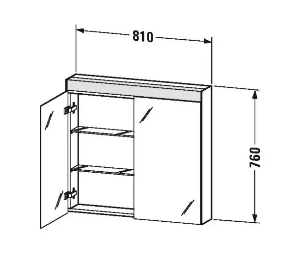 Duravit - Mirrors - Tükrös szekrény - LM7821000000000 – 2. kép