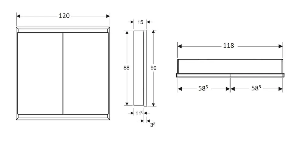 Geberit - ONE - Tükrös szekrény - 505.805.00.7 – 2. kép