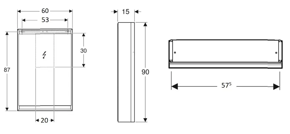 Geberit - ONE - Tükrös szekrény - 505.811.00.1 – 2. kép