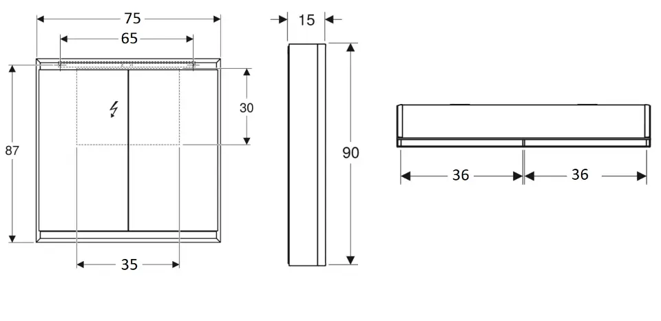 Geberit - ONE - Tükrös szekrény - 505.812.00.2 – 2. kép