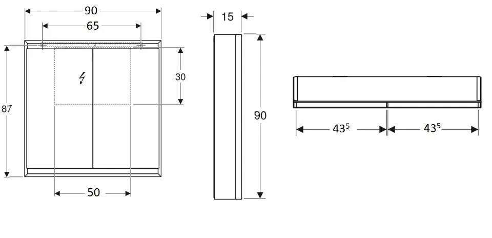Geberit - ONE - Tükrös szekrény - 505.813.00.1 – 2. kép