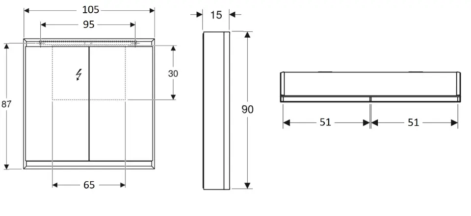 Geberit - ONE - Tükrös szekrény - 505.814.00.2 – 2. kép