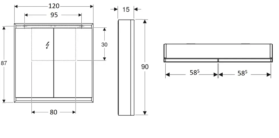 Geberit - ONE - Tükrös szekrény - 505.815.00.2 – 2. kép