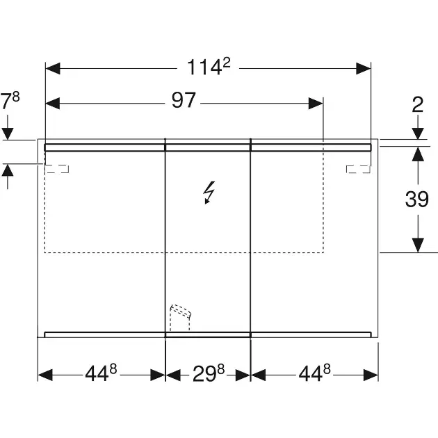 Geberit - Option - Tükrös szekrény - 500.207.00.1 – 2. kép