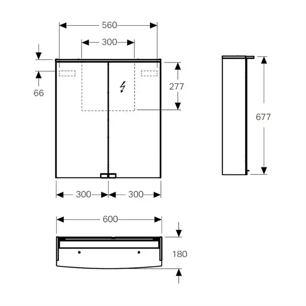 Geberit - Option - Tükrös szekrény - 500.273.00.1 – 2. kép