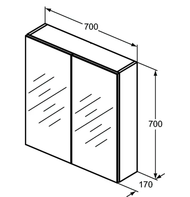Ideal Standard - Mirror&Light - Tükrös szekrény - T3590AL – 2. kép