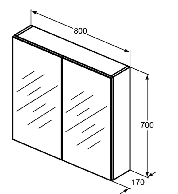 Ideal Standard - Mirror&Light - Tükrös szekrény - T3591AL – 2. kép
