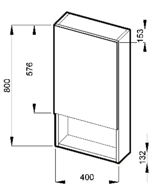 Jika - Lyra - Tükrös szekrény - H4532210383041 – 2. kép