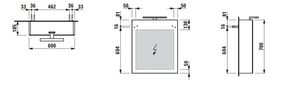 Laufen - Base - Tükrös szekrény - H4027511102661 – 2. kép