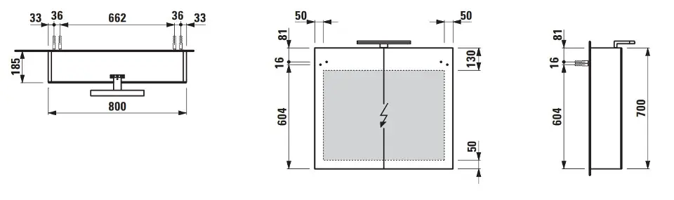 Laufen - Base - Tükrös szekrény - H4028021102601 – 2. kép