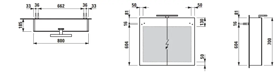 Laufen - Base - Tükrös szekrény - H4028021102661 – 2. kép