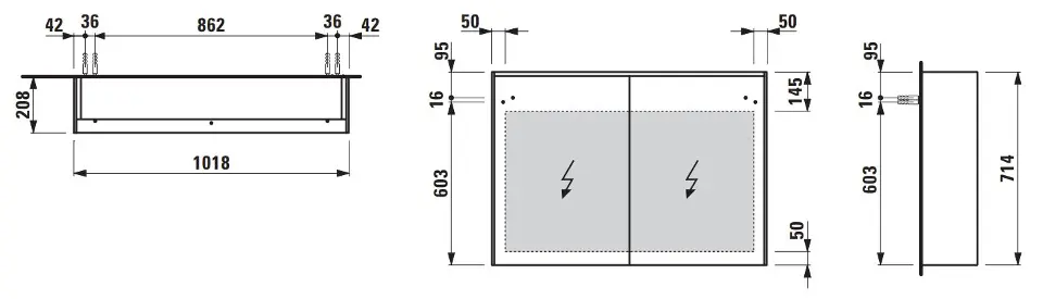 Laufen - Lani - Tükrös szekrény - H4037921122661 – 2. kép
