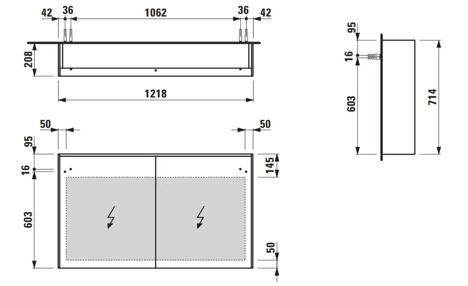 Laufen - Lani - Tükrös szekrény - H4038221122601 – 2. kép