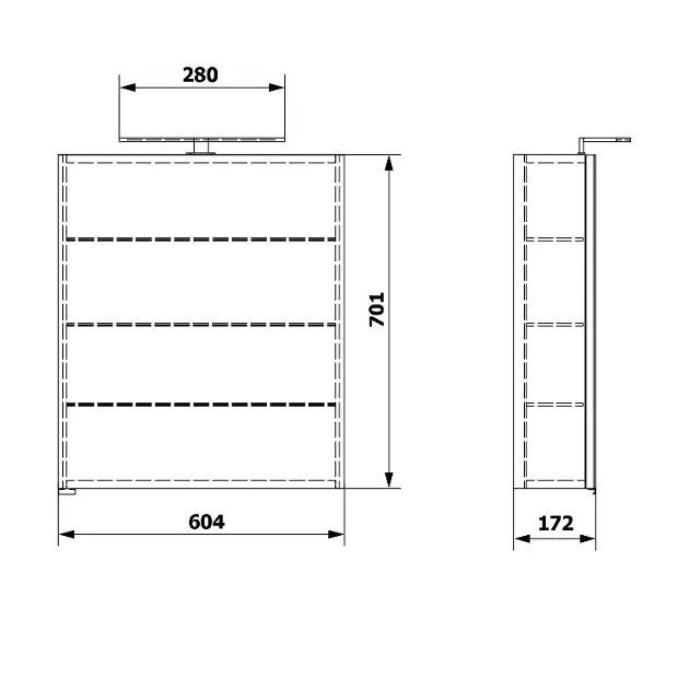 Sapho - Riwa - Tükrös szekrény - RIW060-0022 – 2. kép