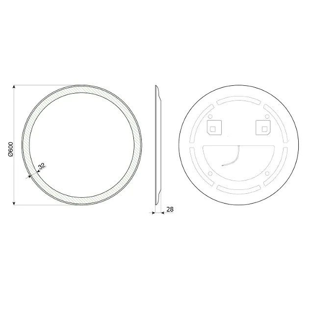 Aqualine - Accessories - Tükör - OM260 – 2. kép