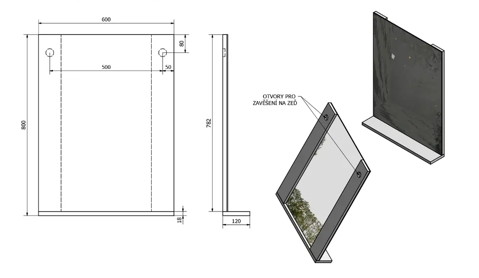 Aqualine - Beta - Tükör - 57397 – 2. kép