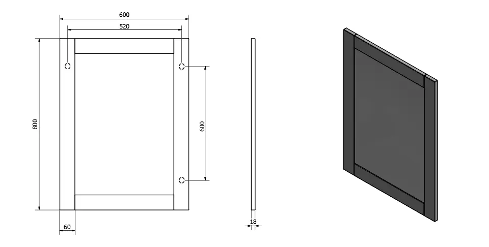 Aqualine - Favolo - Tükör - FV060 – 2. kép