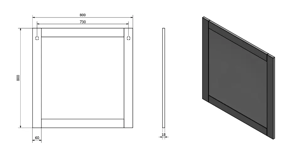 Aqualine - Favolo - Tükör - FV080 – 2. kép