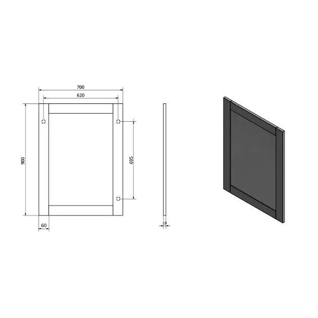 Aqualine - Favolo - Tükör - FV090 – 2. kép