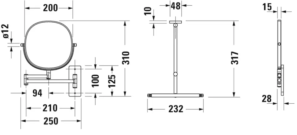 Duravit - D-Code - Tükör - 0099121000 – 2. kép