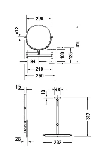 Duravit - D-Code - Tükör - 0099124600 – 2. kép