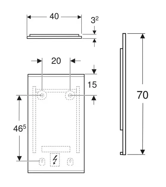 Geberit - Option - Tükör - 502.780.14.1 – 2. kép
