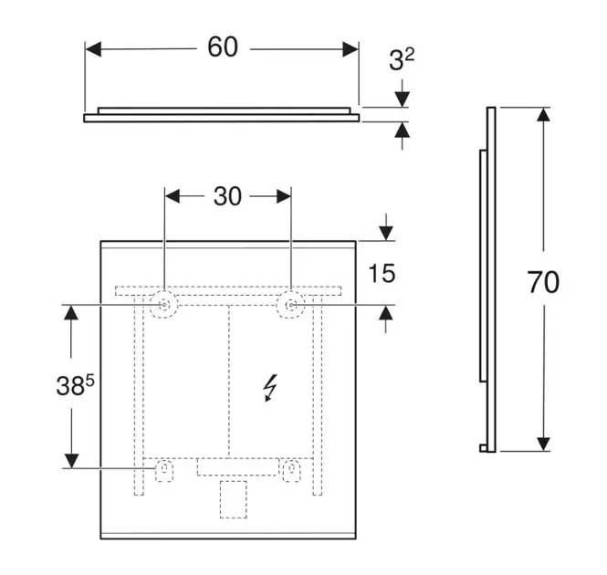 Geberit - Option - Tükör - 502.781.00.1 – 2. kép